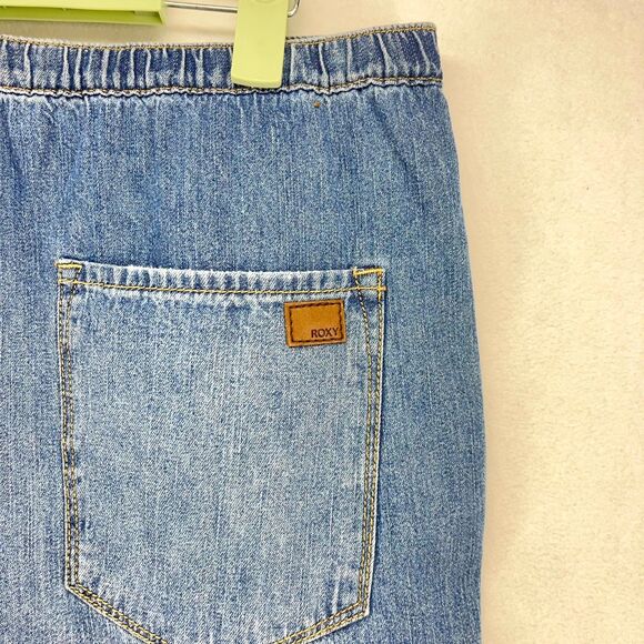 ROXY Beach Jeans Elastic Waist Blue Color Ladies Size S - Picture 3 of 11